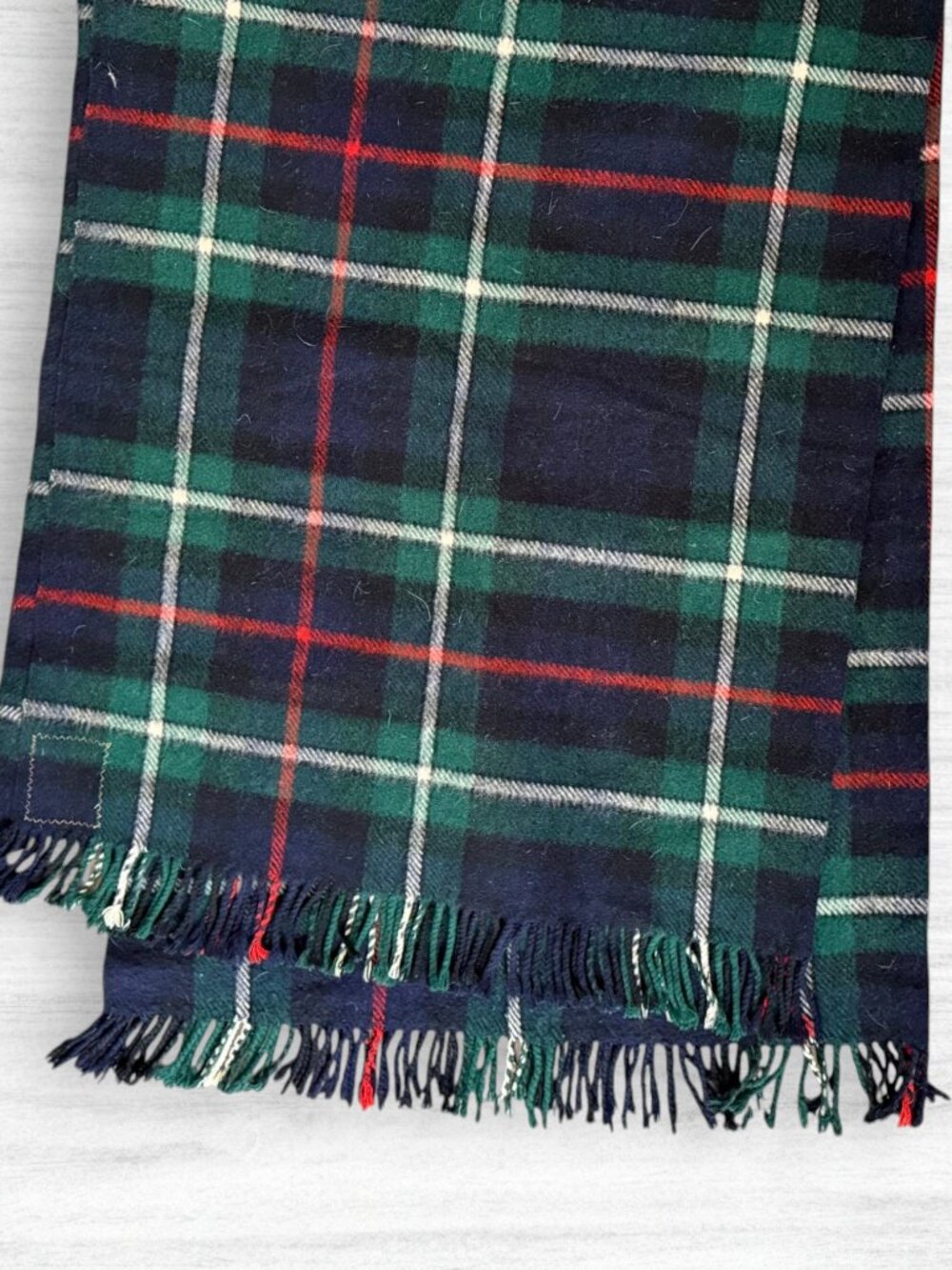 Vintage Burns Country Mackenzie Tartan All Wool Blanket Made in Scotland